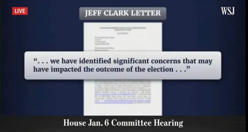 Lettera di Jeff Clark - assalto a Capitol Hill